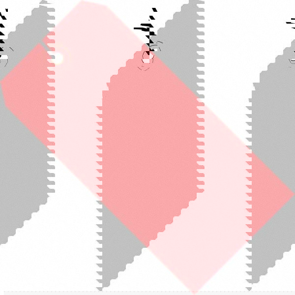 Blank Tag: 3-1/4'' High, Pink, Synthetic Paper